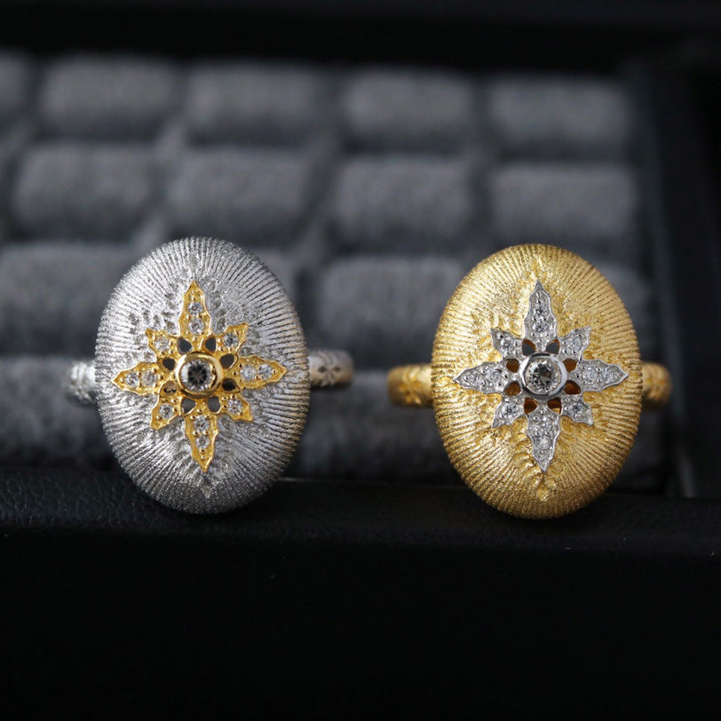 Bague Étoilée Ovale 6400