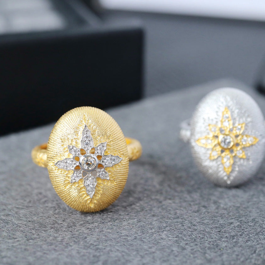 Bague Étoilée Ovale 6400