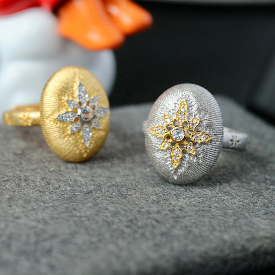 Bague Étoilée Ovale 6400