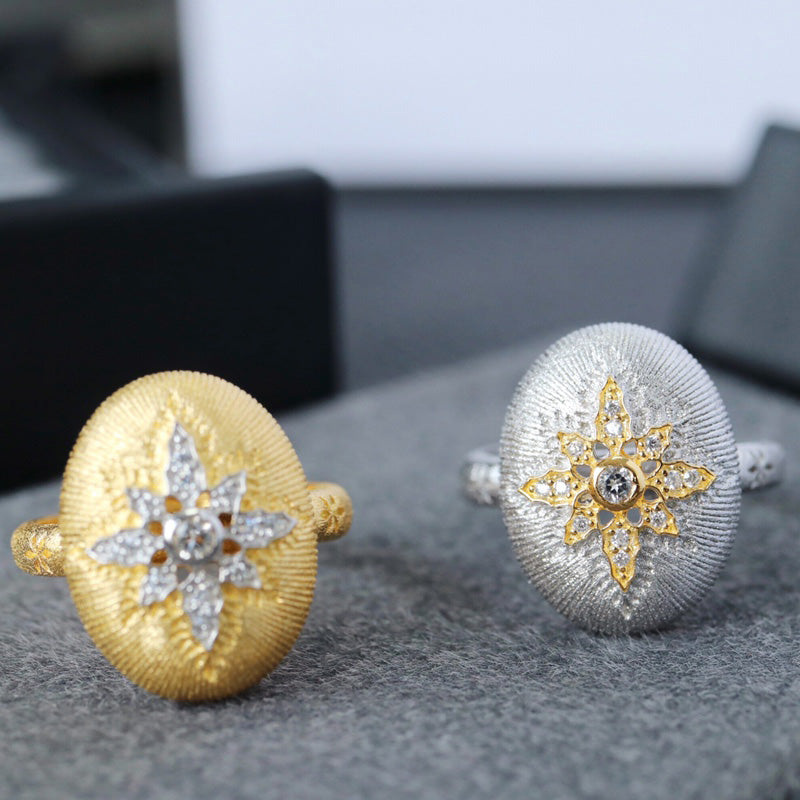 Bague Étoilée Ovale 6400