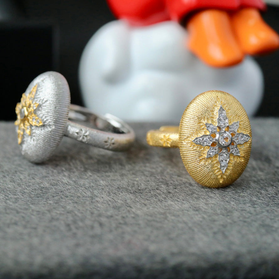 Bague Étoilée Ovale 6400