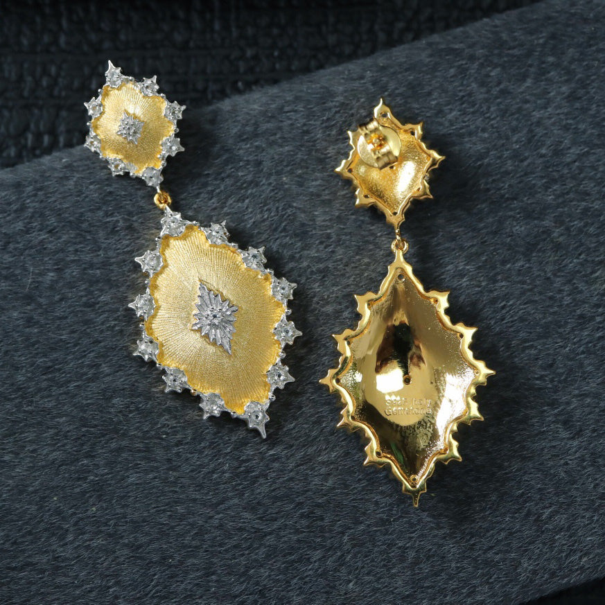 Boucles d'oreilles ajourées étoilées 6405