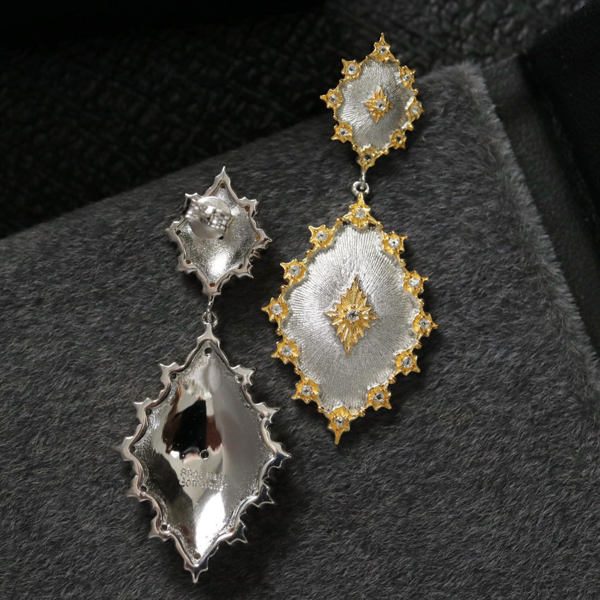 Boucles d'oreilles ajourées étoilées 6405