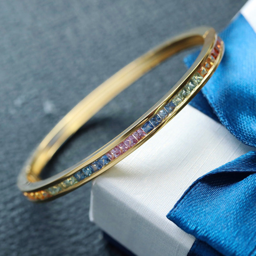 Bracelet arc-en-ciel saphir naturel 6413