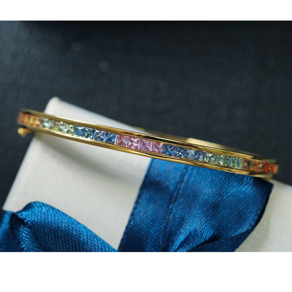 Bracelet arc-en-ciel saphir naturel 6413