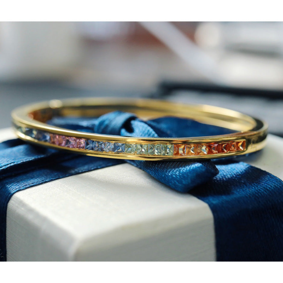 Bracelet arc-en-ciel saphir naturel 6413