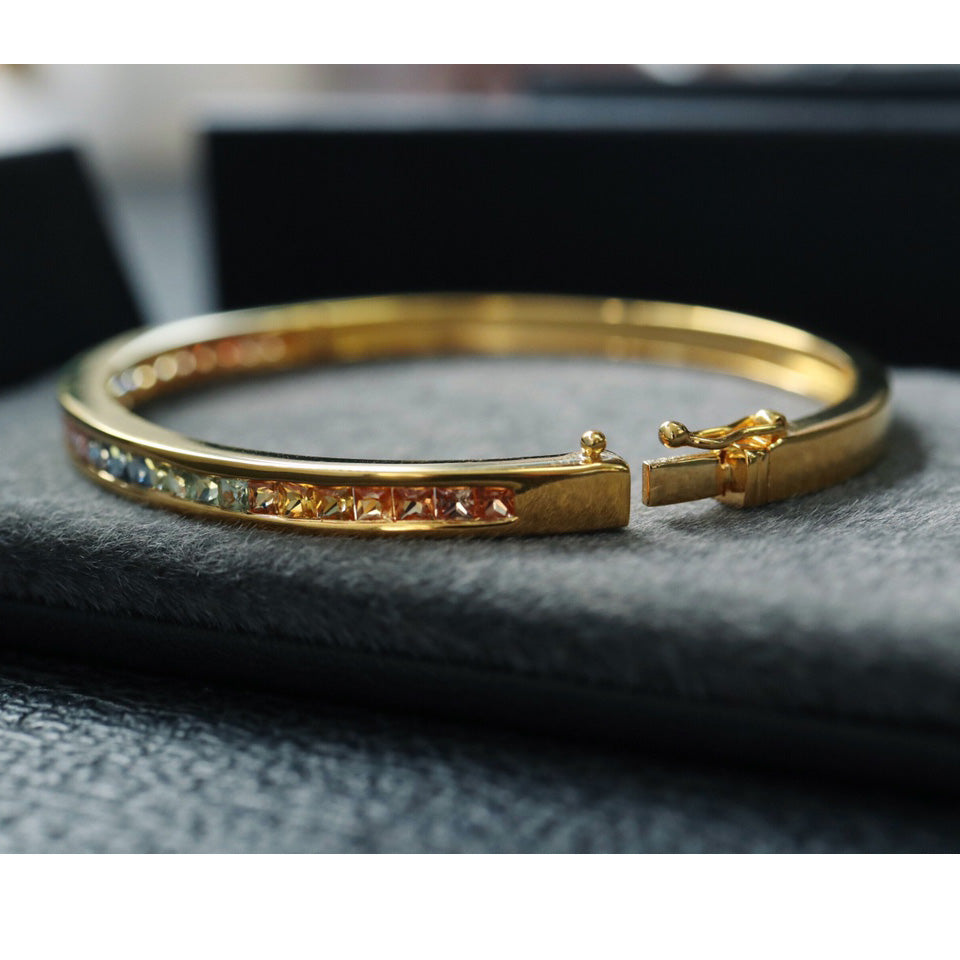 Bracelet arc-en-ciel saphir naturel 6413
