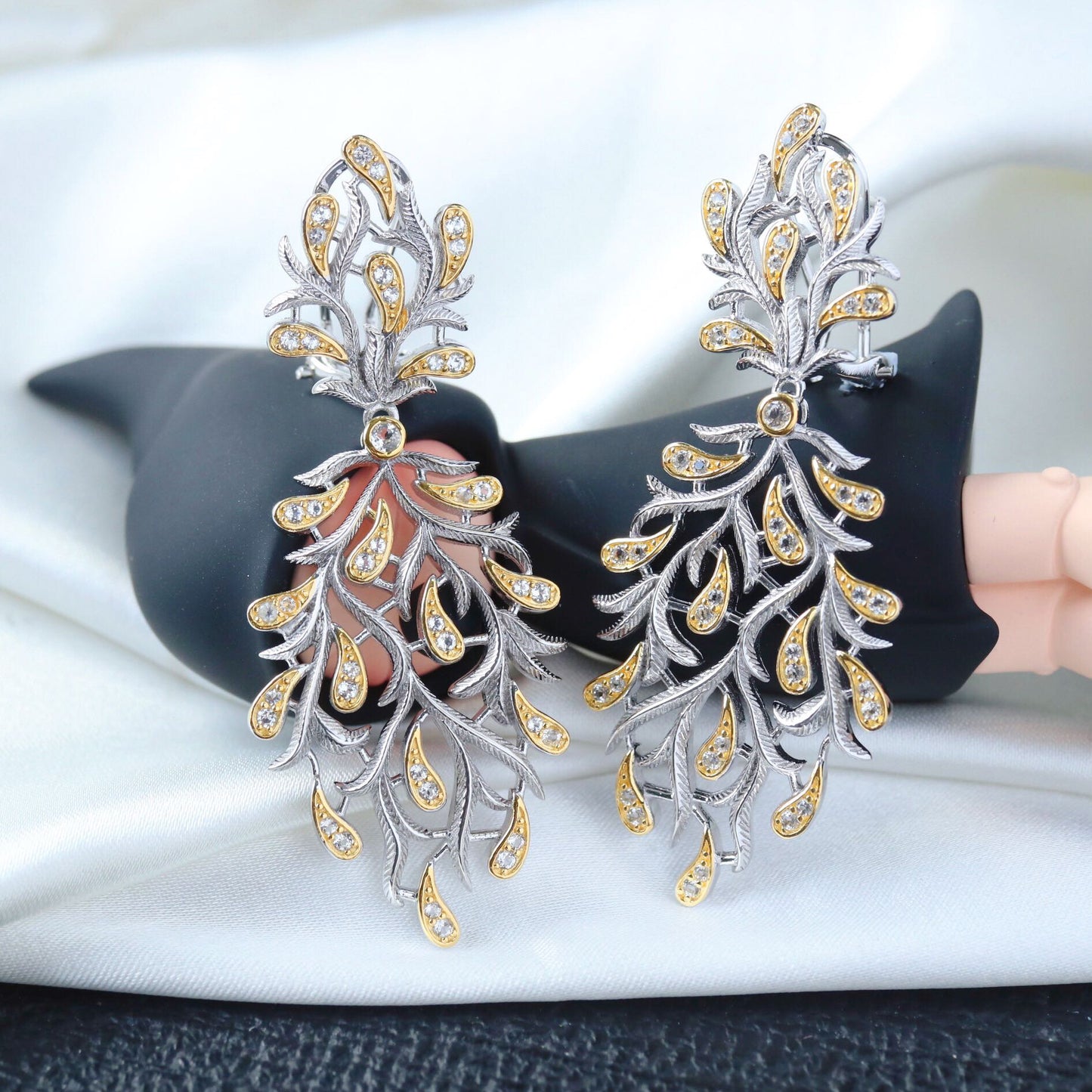 Boucles d'oreilles florales en filigrane 6422