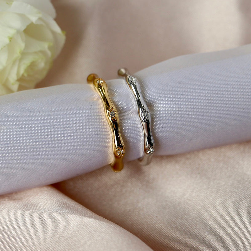 Bague en bambou poli 6423