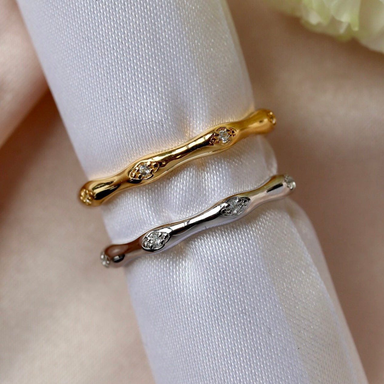 Bague en bambou poli 6423