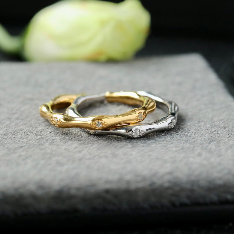 Bague en bambou poli 6423