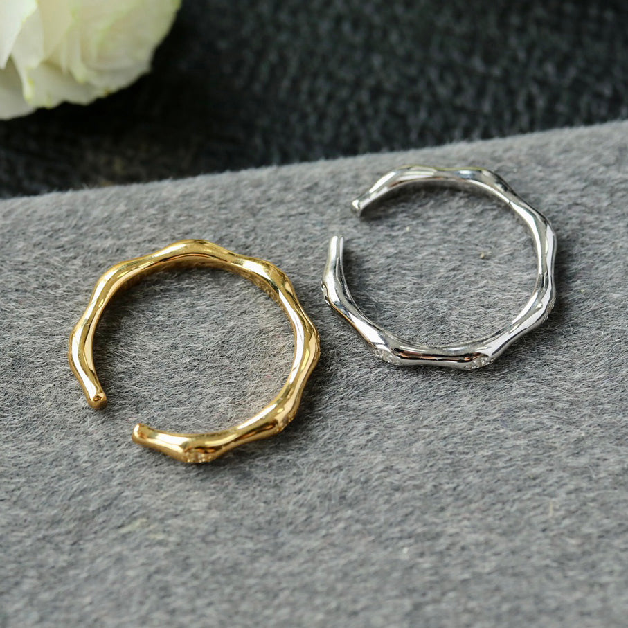 Bague en bambou poli 6423