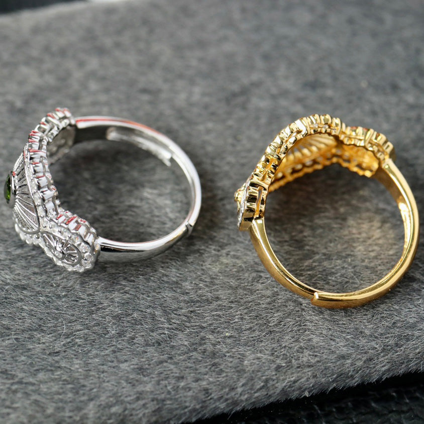 Bague Florale Grenat Naturel 6433