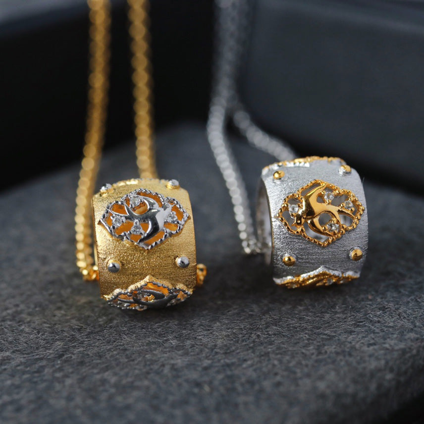 Collier à anneaux larges ajourés 6437