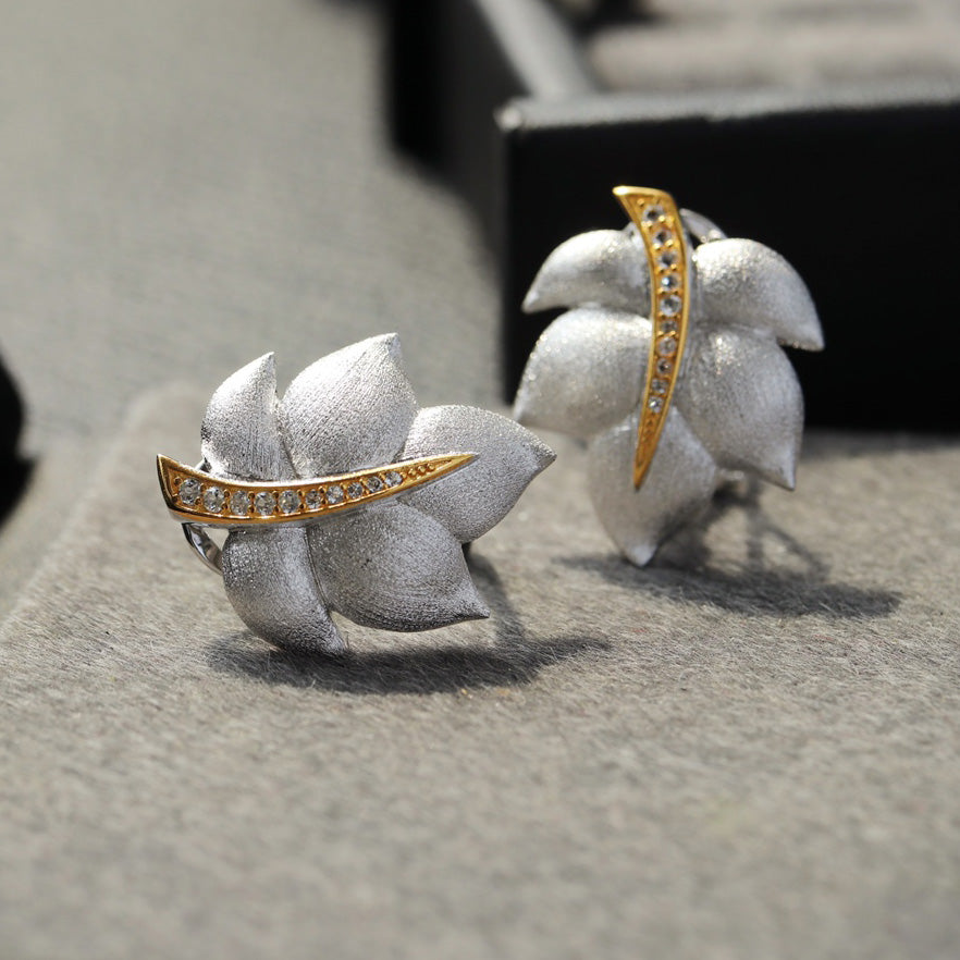 Boucles d'oreilles Feuille Soyeuse 6448