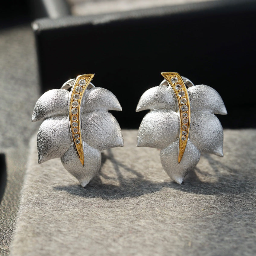 Boucles d'oreilles Feuille Soyeuse 6448