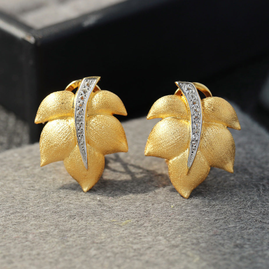 Boucles d'oreilles Feuille Soyeuse 6448