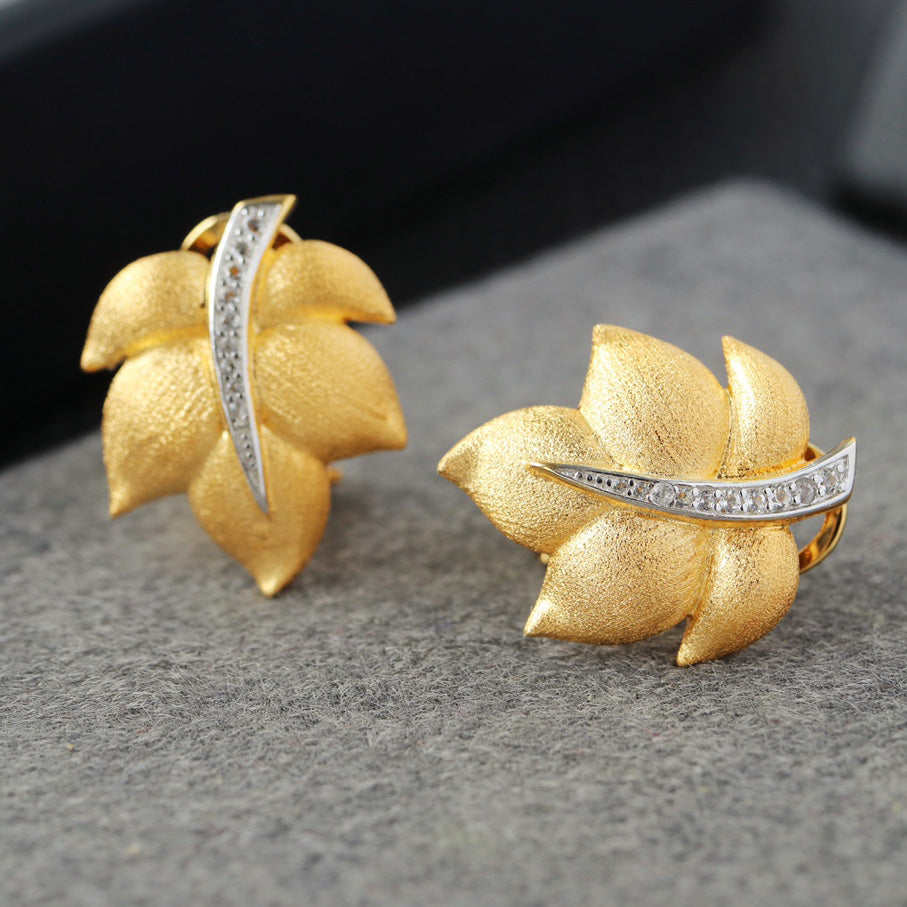 Boucles d'oreilles Feuille Soyeuse 6448