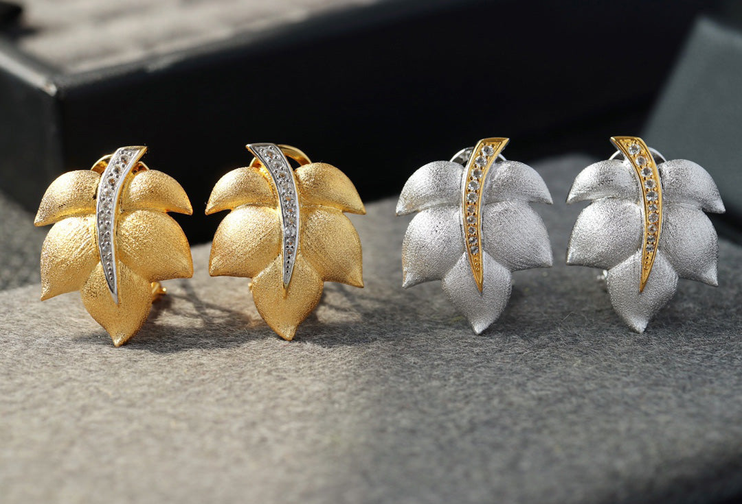 Boucles d'oreilles Feuille Soyeuse 6448