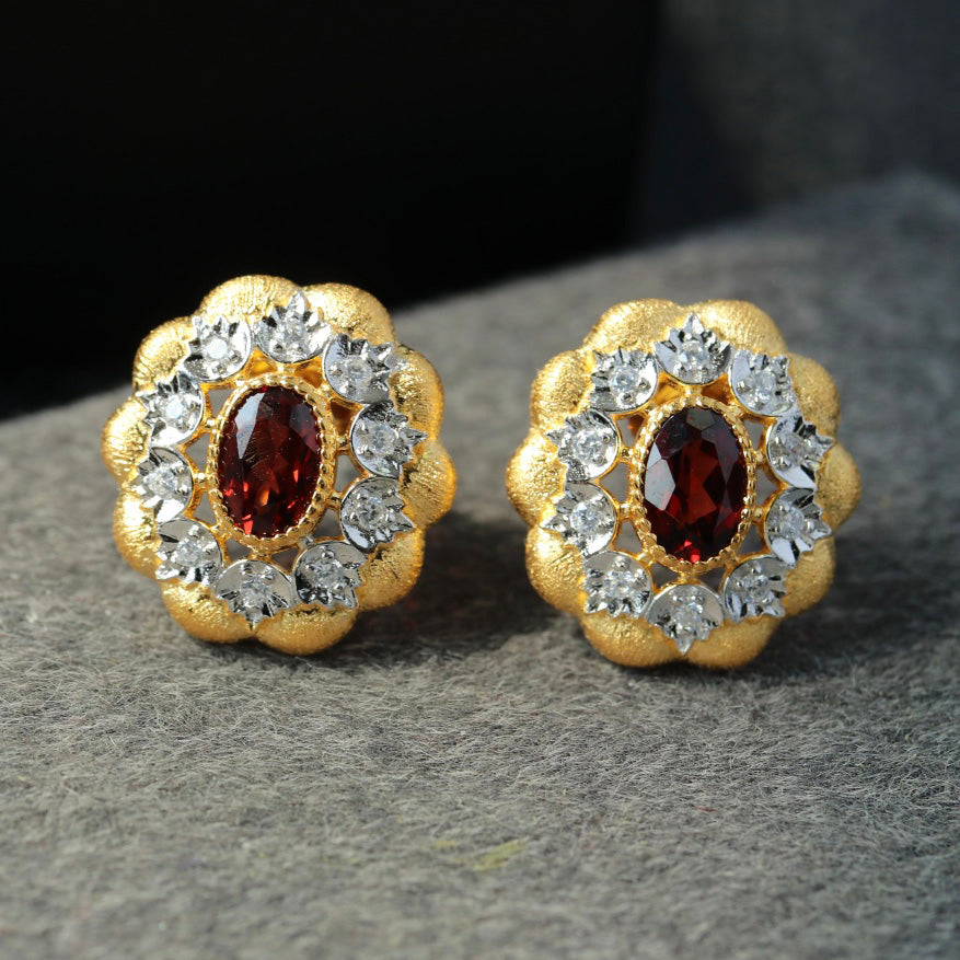 Boucles d'oreilles florales ajourées 6454
