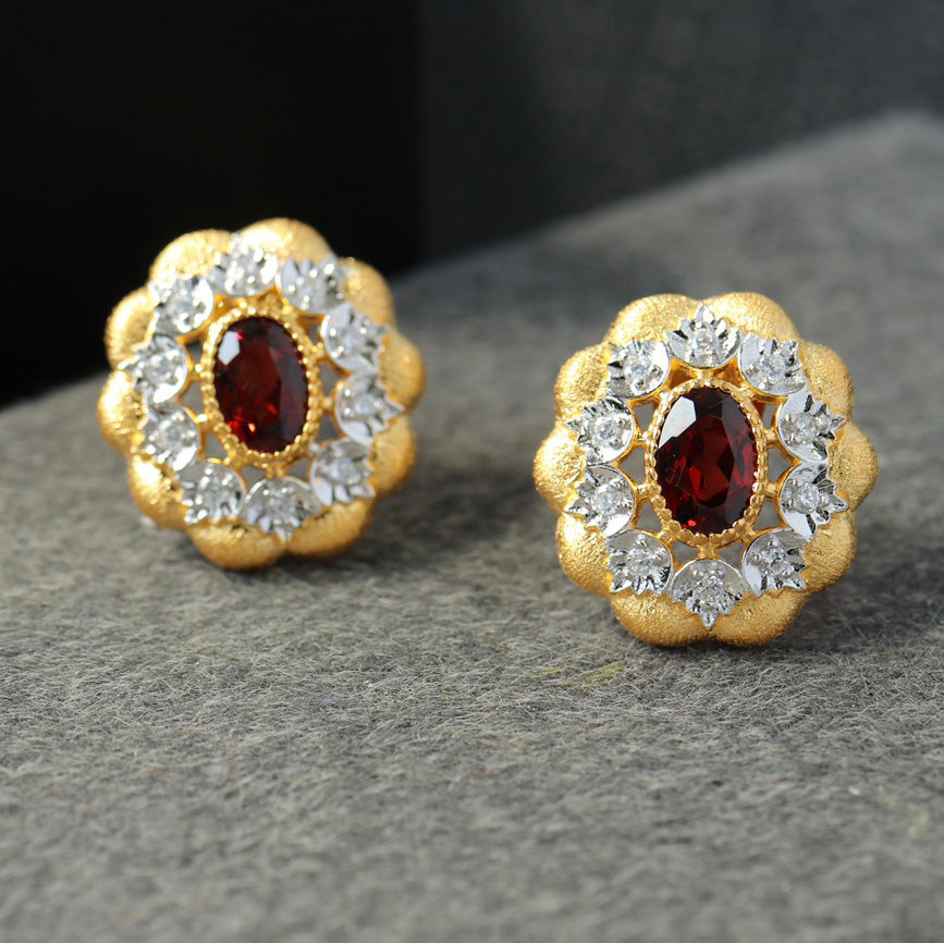 Boucles d'oreilles florales ajourées 6454