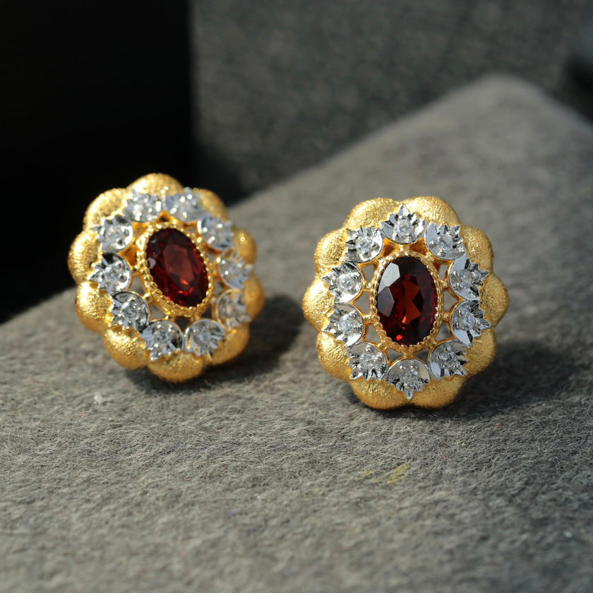 Boucles d'oreilles florales ajourées 6454