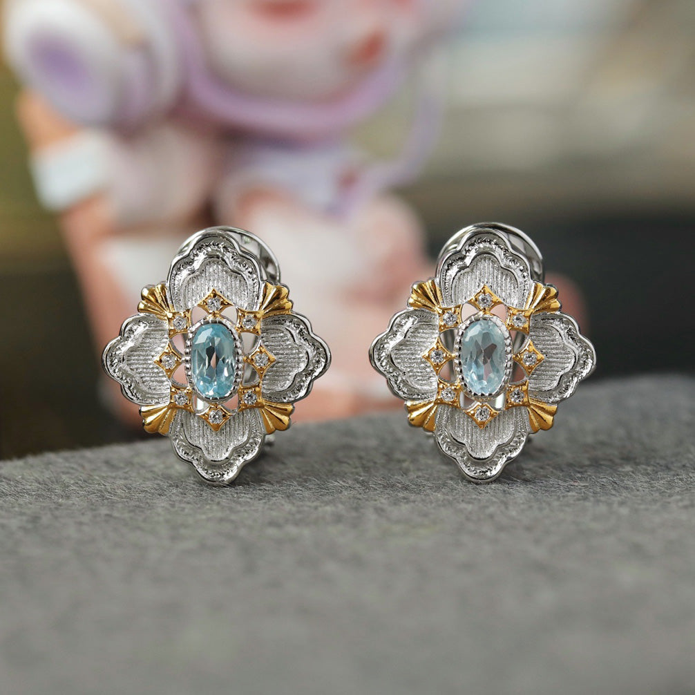 Boucles d'oreilles trèfle ajourées 6466