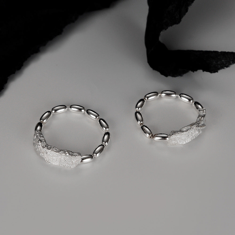 Bague perlée à barre longue R1002