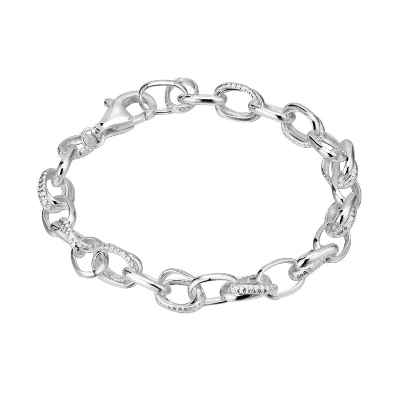 Bracelet chaîne torsadée texturée B1029