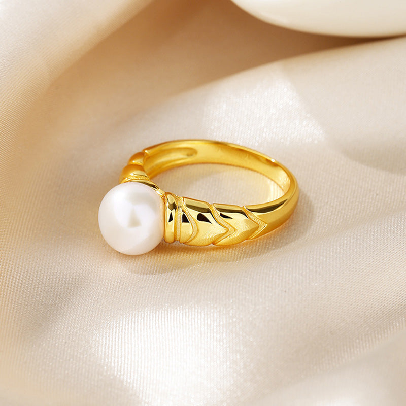 Bague solitaire perle d'eau douce RN1005