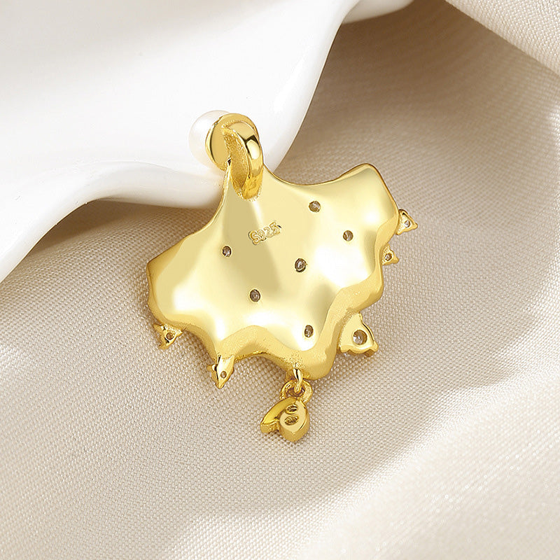 Pendentif Ginkgo en perles d'eau douce uniquement PN1008