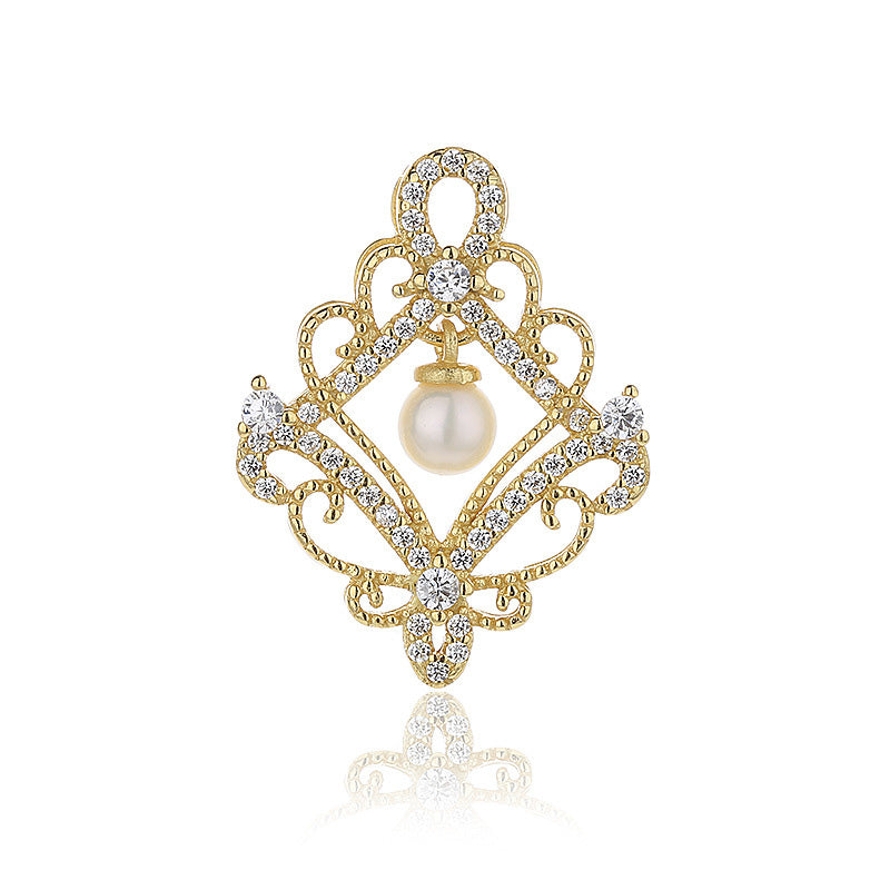 Pendentif floral en perles d'eau douce uniquement PN1021