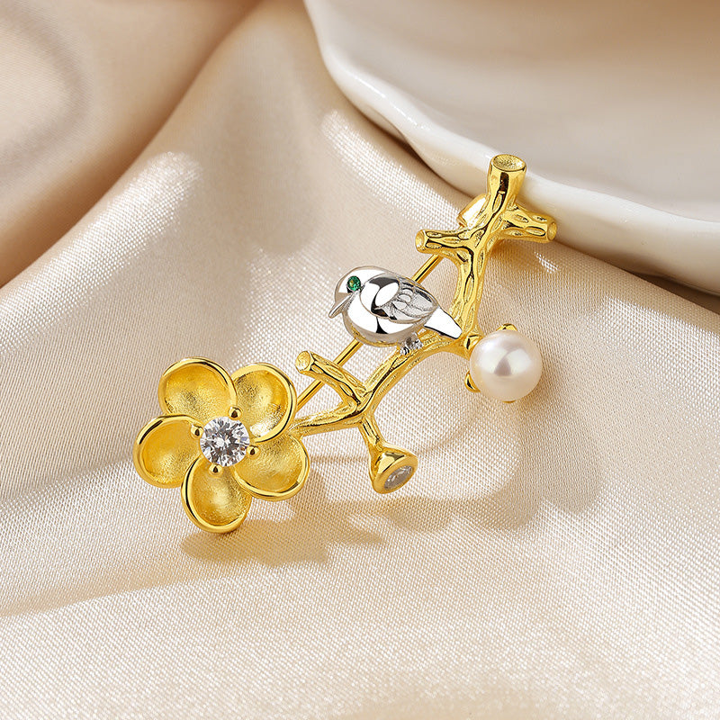 Pendentif floral de brindille de perle d’eau douce seulement PN1028