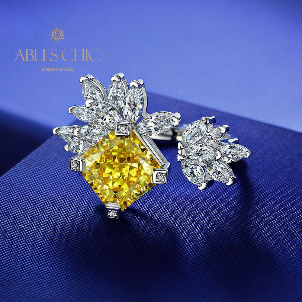 Bague Ouverte Fleur Marquise R1192
