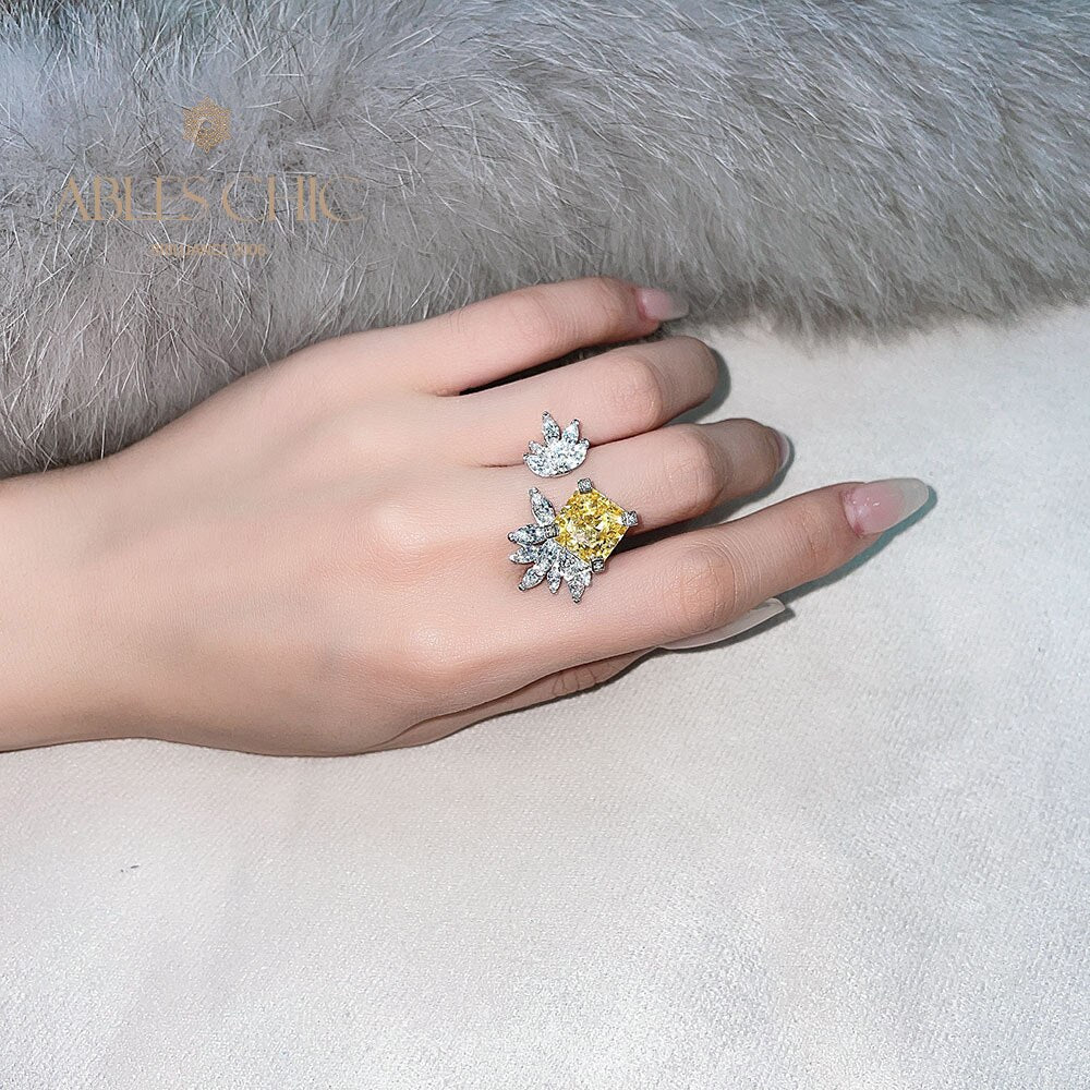 Bague Ouverte Fleur Marquise R1192