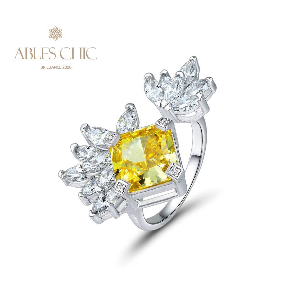 Bague Ouverte Fleur Marquise R1192