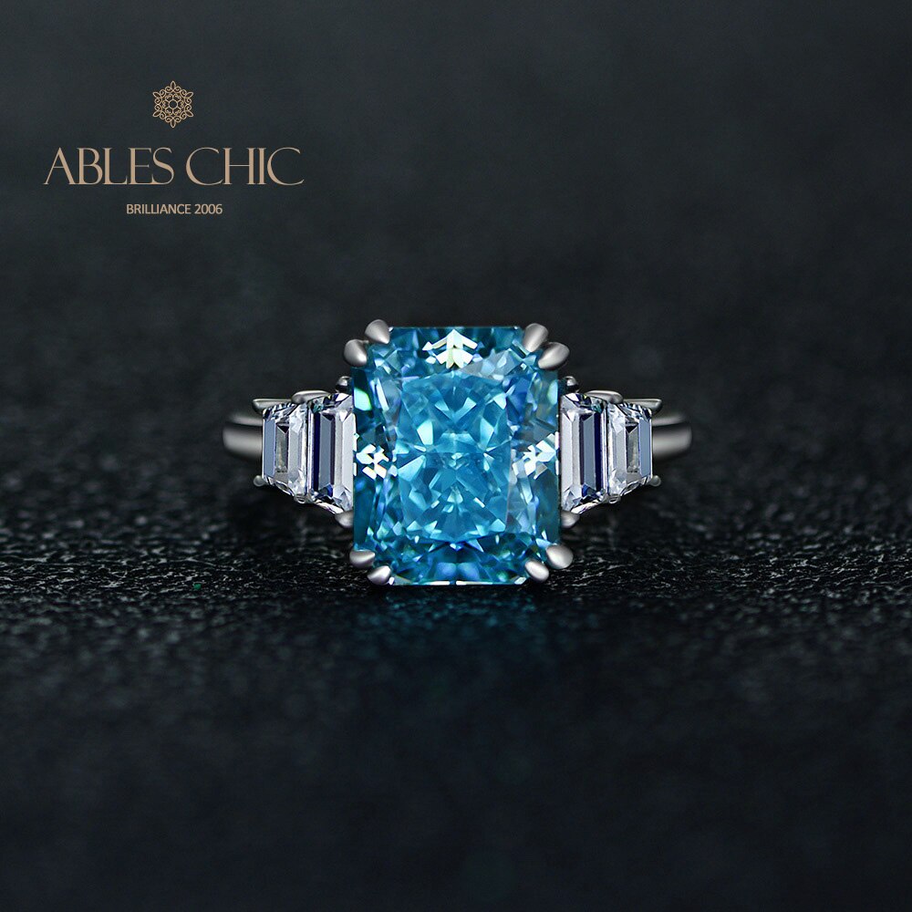 Bague de fiançailles aigue-marine R1346