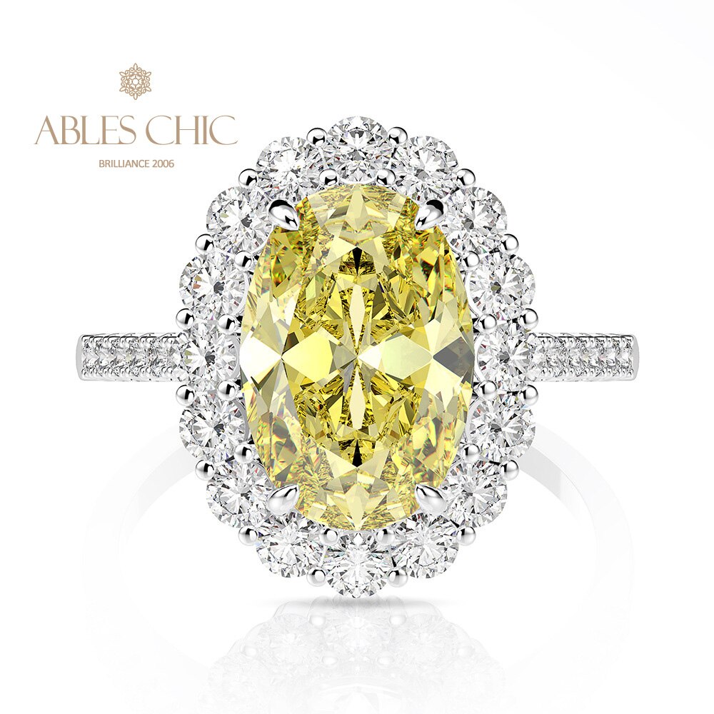 Bague de fiançailles ovale citrine R1021