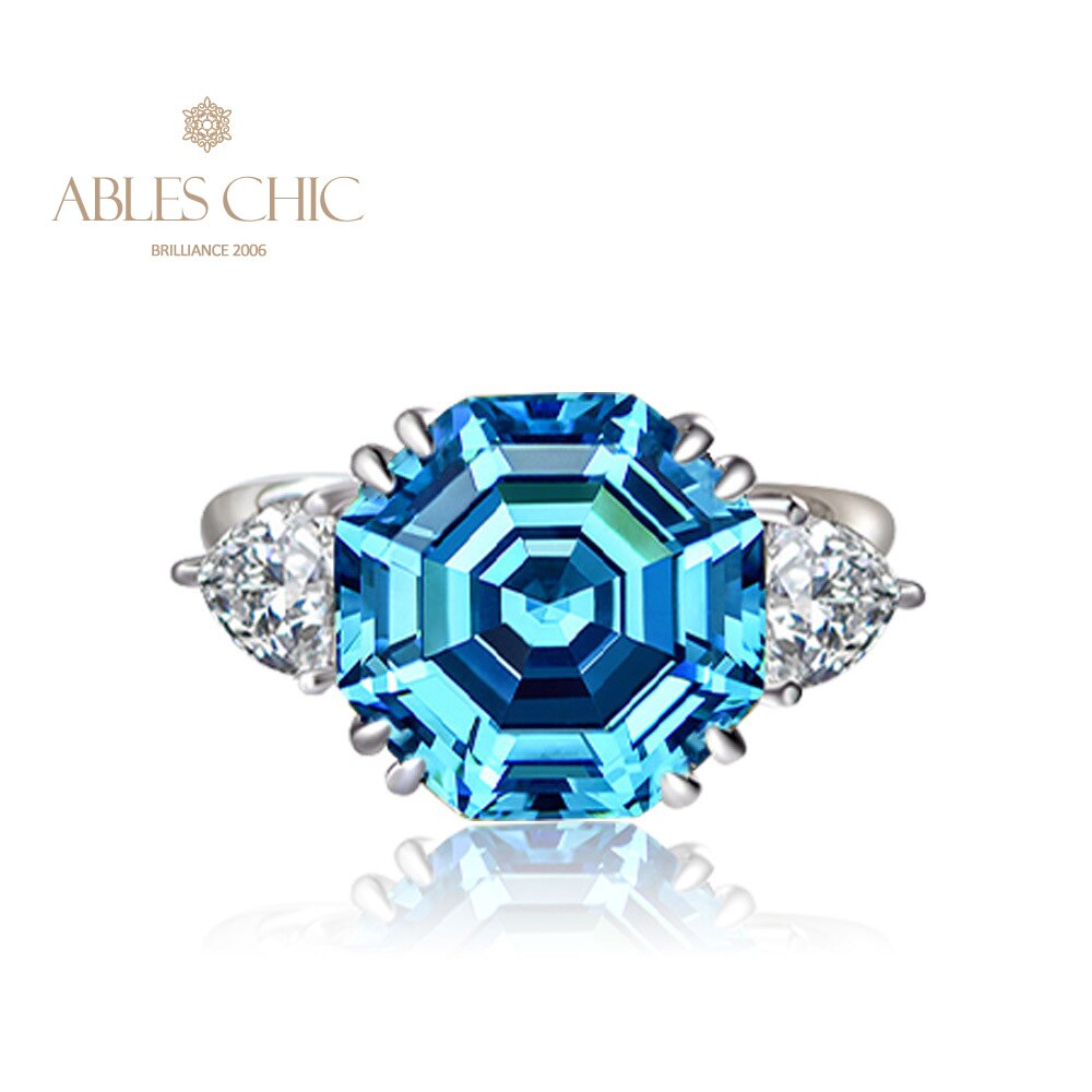 Bague de mariage octogone tanzanite R0324