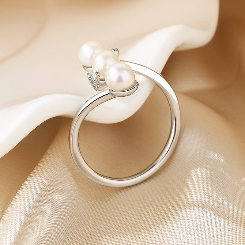Bague 3 perles d'eau douce RN1008