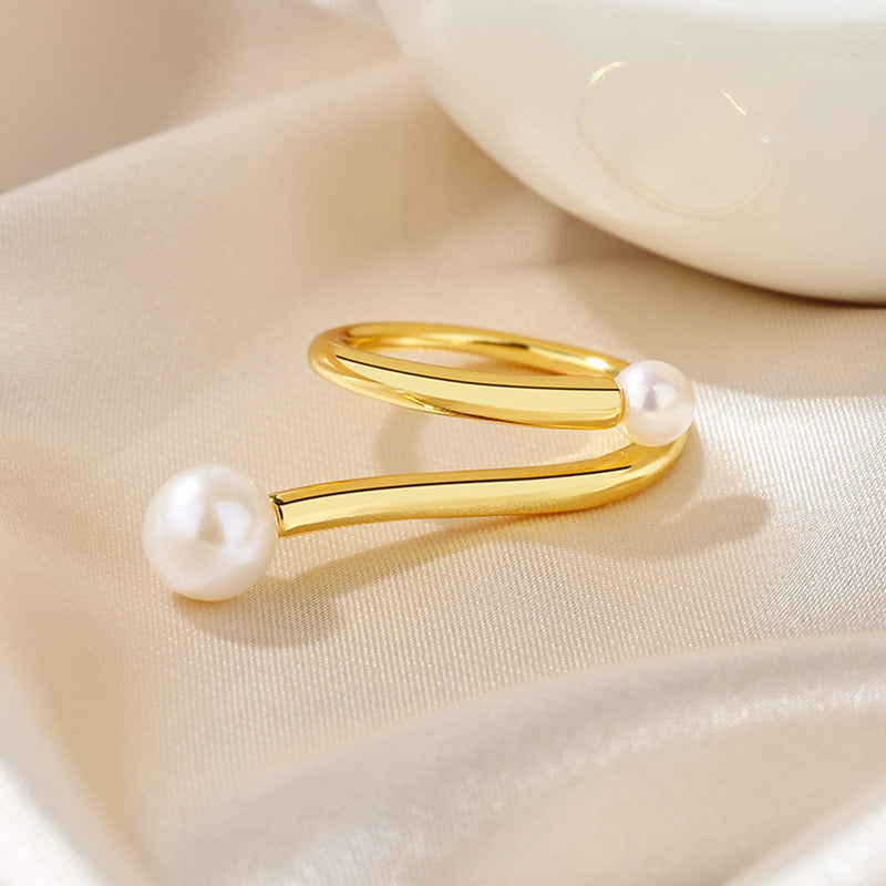 Bague fil de perles d'eau douce RN1019