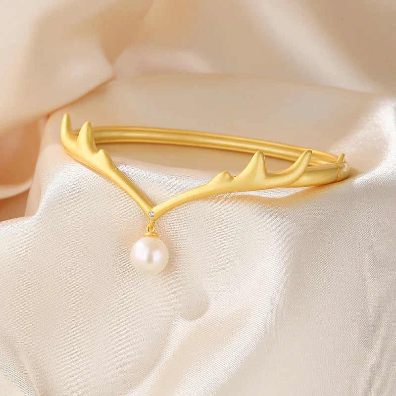 Bracelet en bois de perles d'eau douce PB1001