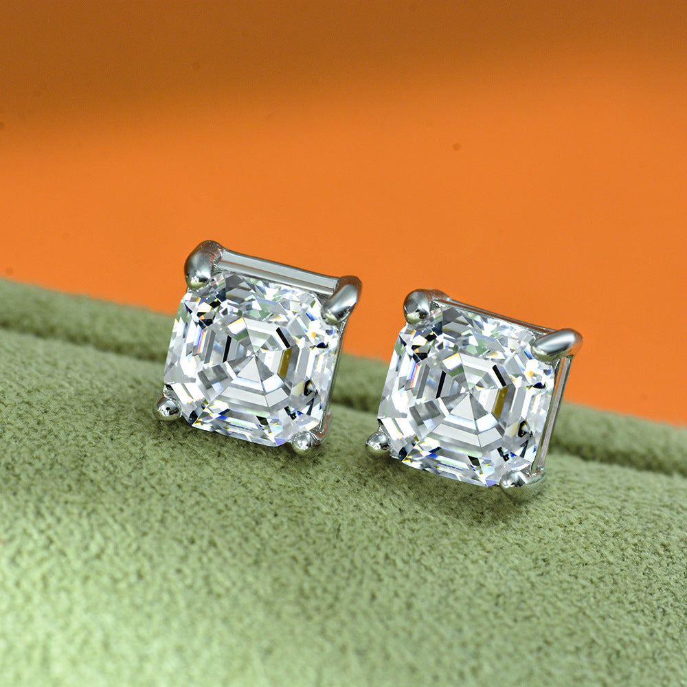 Boucles d'oreilles carrées Paraiba E0126