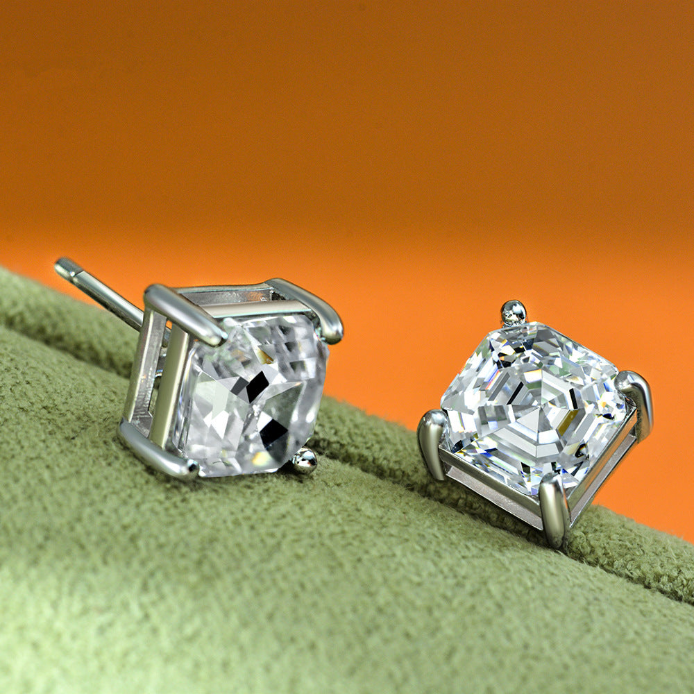 Boucles d'oreilles carrées Paraiba E0126