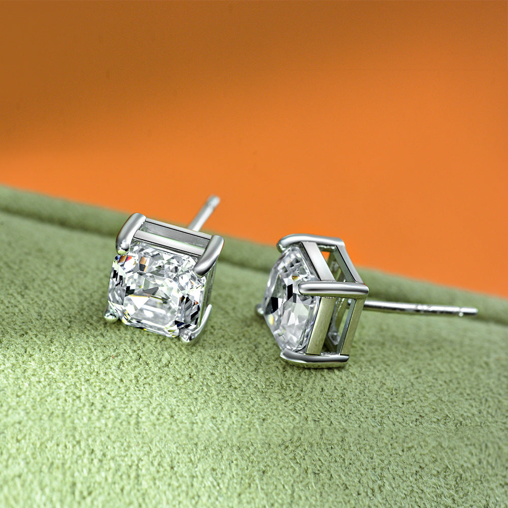 Boucles d'oreilles carrées Paraiba E0126