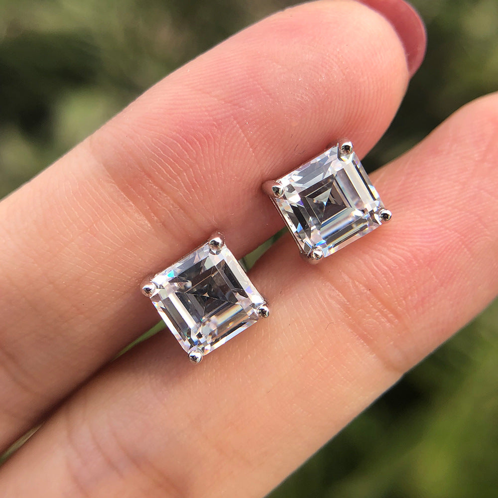 Boucles d'oreilles carrées Paraiba E0126