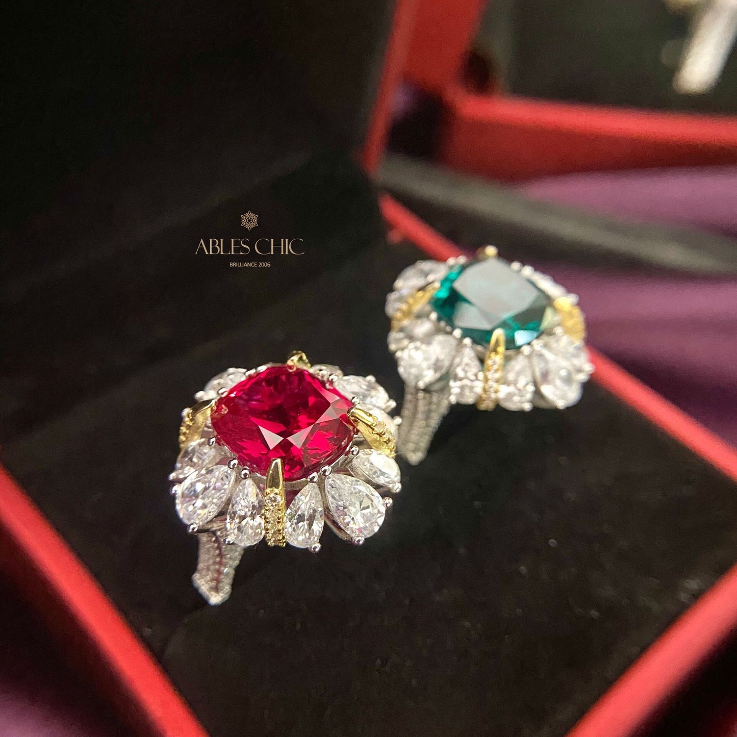 Bague de déclaration tourmaline R1161