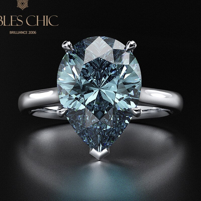 Bagues d'humeur solitaire poire R0349