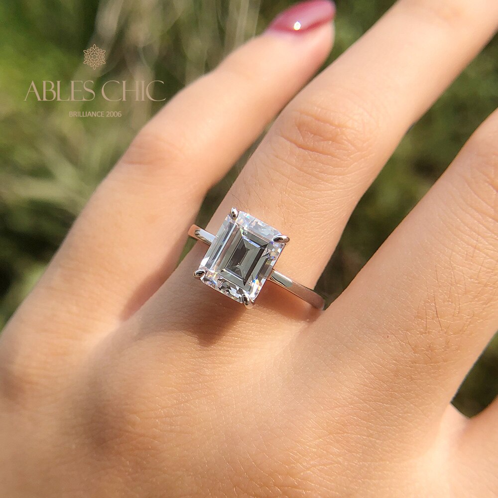 Bague de mariée émeraude R0881