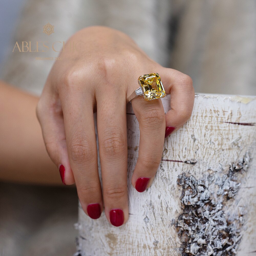 Bague améthyste Asscher R0377